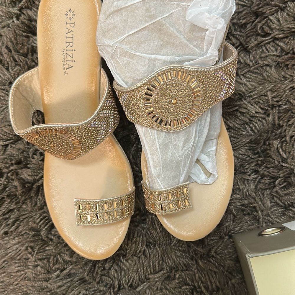 Gold Embellished Women's Sandals